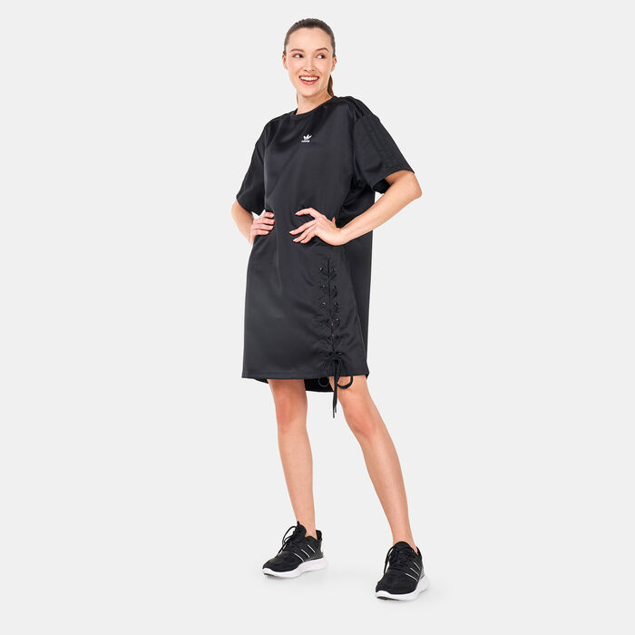 adidas Originals Women's Always Original Laced T-Shirt Dress Black adidas Originals Women's Always Original Laced T-Shirt Dress Black image number 0
