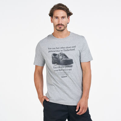 Timberland Men's Archive Front Shoe T-Shirt Grey