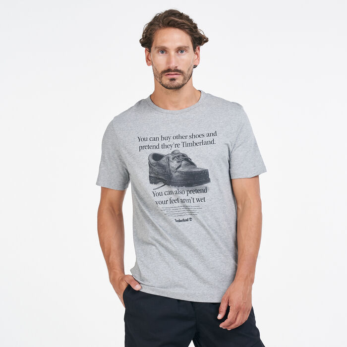 Timberland Men's Archive Front Shoe T-Shirt Grey Timberland Men's Archive Front Shoe T-Shirt Grey image number 0