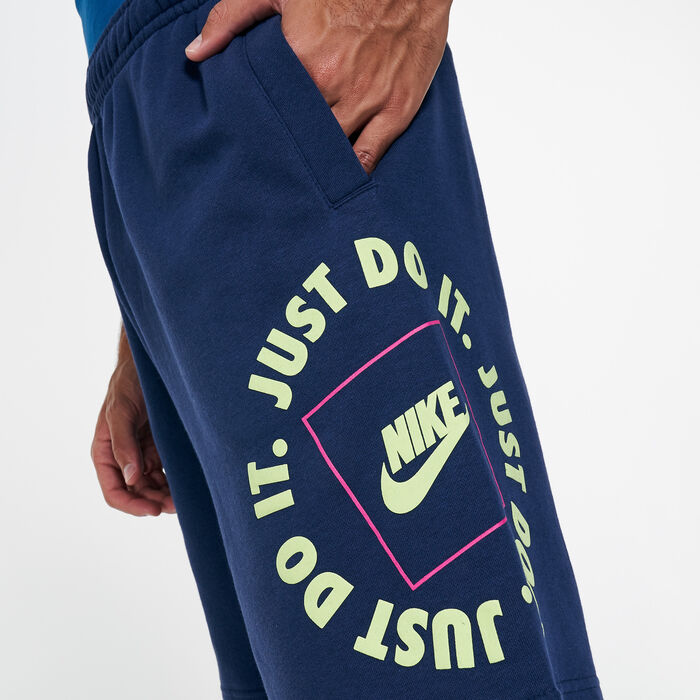 Nike Men's Sportswear Just Do It Fleece Shorts Blue Nike Men's Sportswear Just Do It Fleece Shorts Blue image number 3