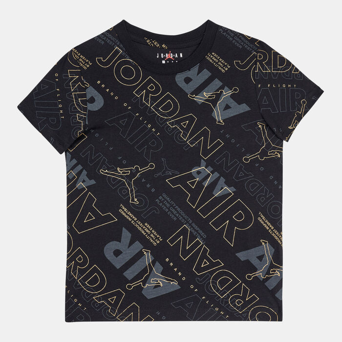 Jordan Kids' Golden Flight Printed T-Shirt (Younger Kids) Black image number 0
