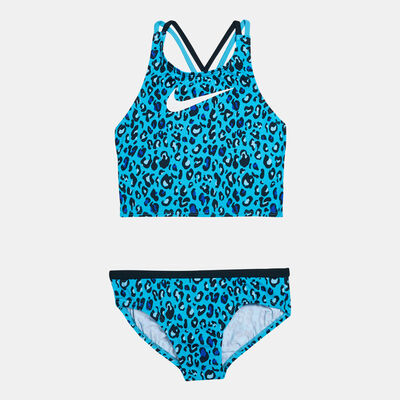 Nike Swim Kids' Spiderback Two Piece Midkini Set yellow