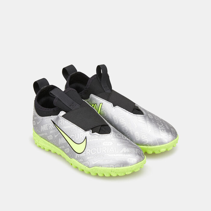 Nike Kids' Zoom Mercurial Vapor 15 Academy XXV Turf Ground Shoe Silver Nike Kids' Zoom Mercurial Vapor 15 Academy XXV Turf Ground Shoe Silver image number 1