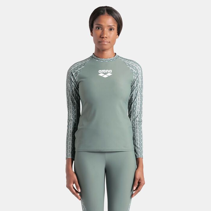 Arena Women's Modesty Long Sleeve Swimming Rashguard Multi image number 0
