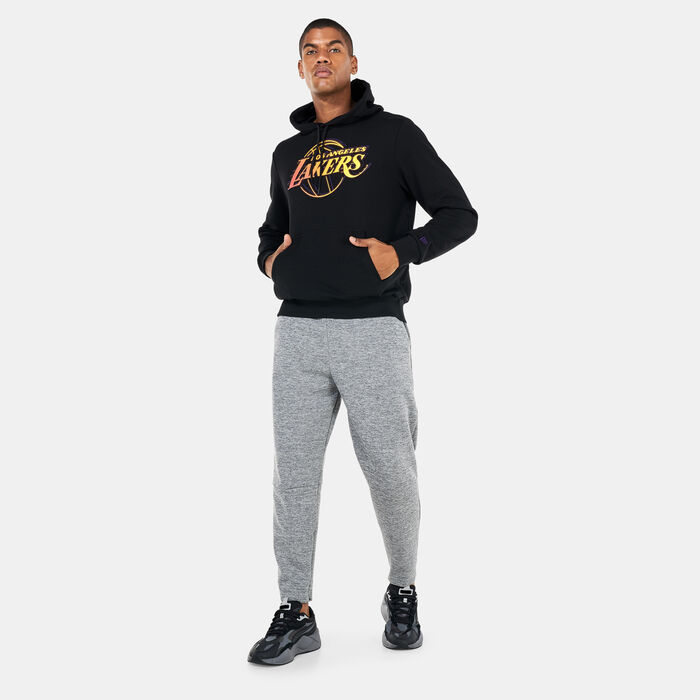 New Era Men's NBA LA Lakers Neon Fade Black Hoodie Black New Era Men's NBA LA Lakers Neon Fade Black Hoodie Black image number 2