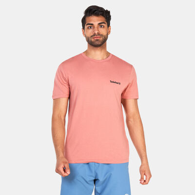 Timberland Men's Small Logo Print Logo T-Shirt Peach