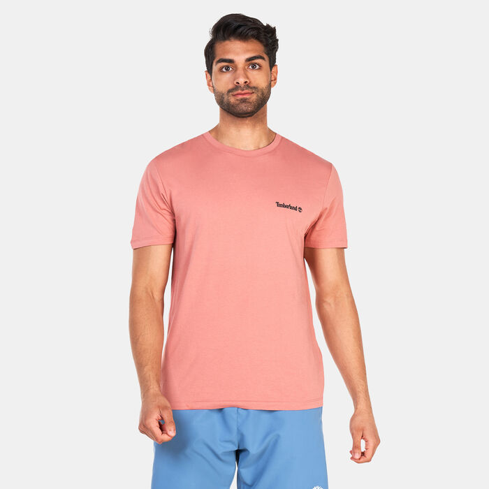 Timberland Men's Small Logo Print Logo T-Shirt Peach image number 0