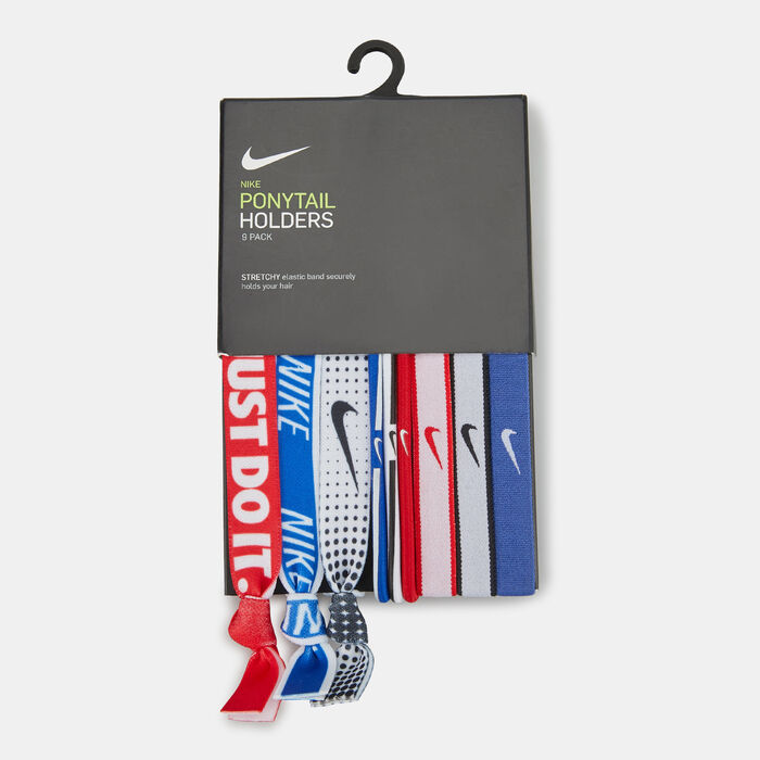 Nike Women's Mixed Ponytail Hair Ties (9 Pack) Blue Nike Women's Mixed Ponytail Hair Ties (9 Pack) Blue image number 0