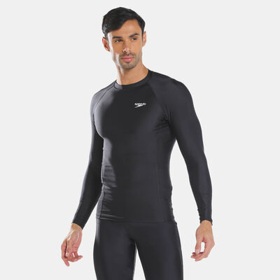 Speedo Men's Long Sleeve Rashguard Black