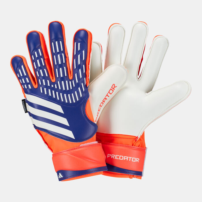 adidas Kids' Predator Match Fingersave Football Goalkeeper Gloves Blue adidas Kids' Predator Match Fingersave Football Goalkeeper Gloves Blue image number 0