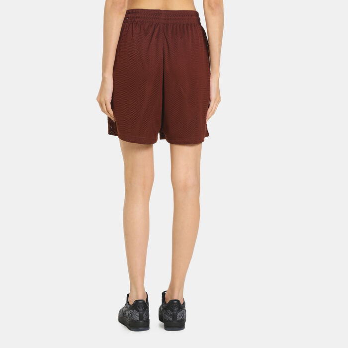 Nike Women's Swoosh Fly Basketball Shorts Brown Nike Women's Swoosh Fly Basketball Shorts Brown image number 1