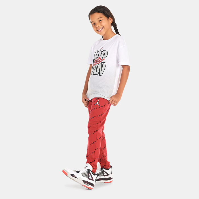 Nike Kids' Essentials Allover Print Sweatpants Red Nike Kids' Essentials Allover Print Sweatpants Red image number 2