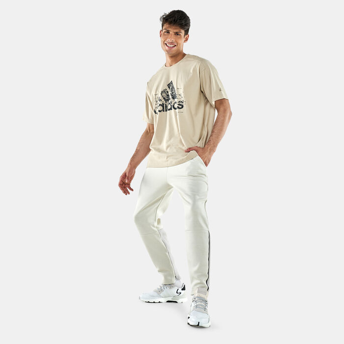 adidas Men's PRSVE Badge Of Sports T-Shirt Beige adidas Men's PRSVE Badge Of Sports T-Shirt Beige image number 2