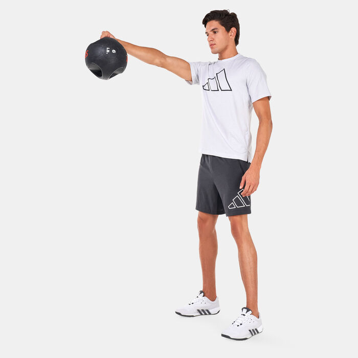 adidas Men's Train Icons 3-Bar Training T-Shirt Grey adidas Men's Train Icons 3-Bar Training T-Shirt Grey image number 2