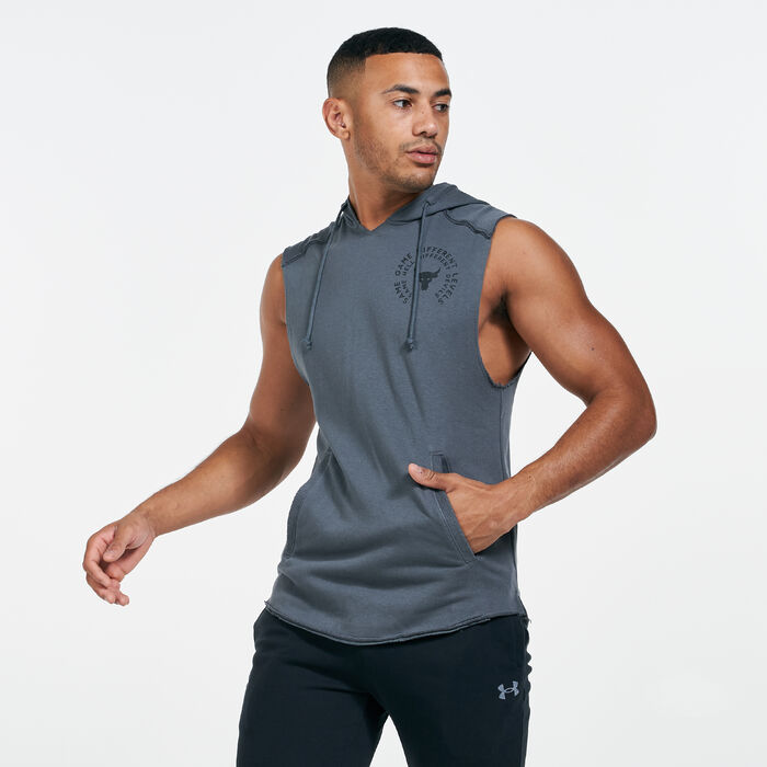 Under Armour Men's Project Rock Terry Snake Hoodie Grey image number 0