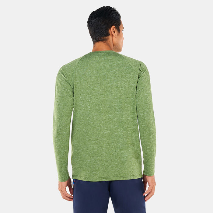 Nike Swim Men's Heathered Long-Sleeve Hydroguard Swim Shirt Nike Swim Men's Heathered Long-Sleeve Hydroguard Swim Shirt image number 1