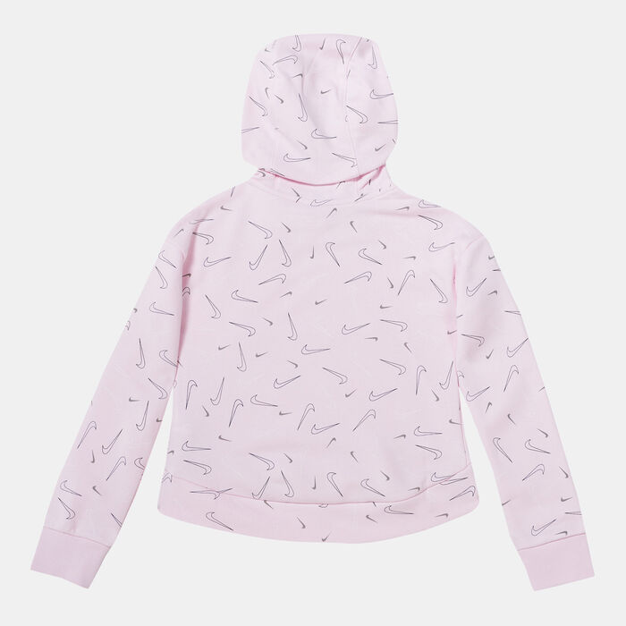 Nike Kids' Sportswear Printed Fleece Hoodie (Older Kids) Pink Nike Kids' Sportswear Printed Fleece Hoodie (Older Kids) Pink image number 1
