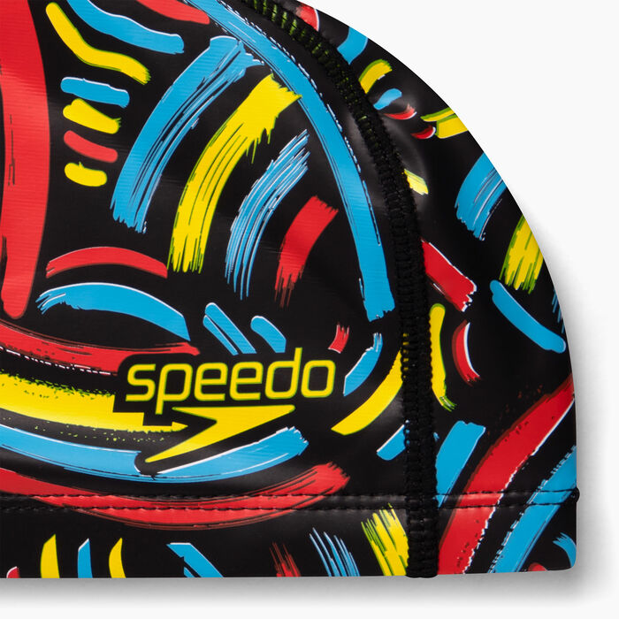 Speedo Kids' Printed Pace Swimming Cap Multi image number 2