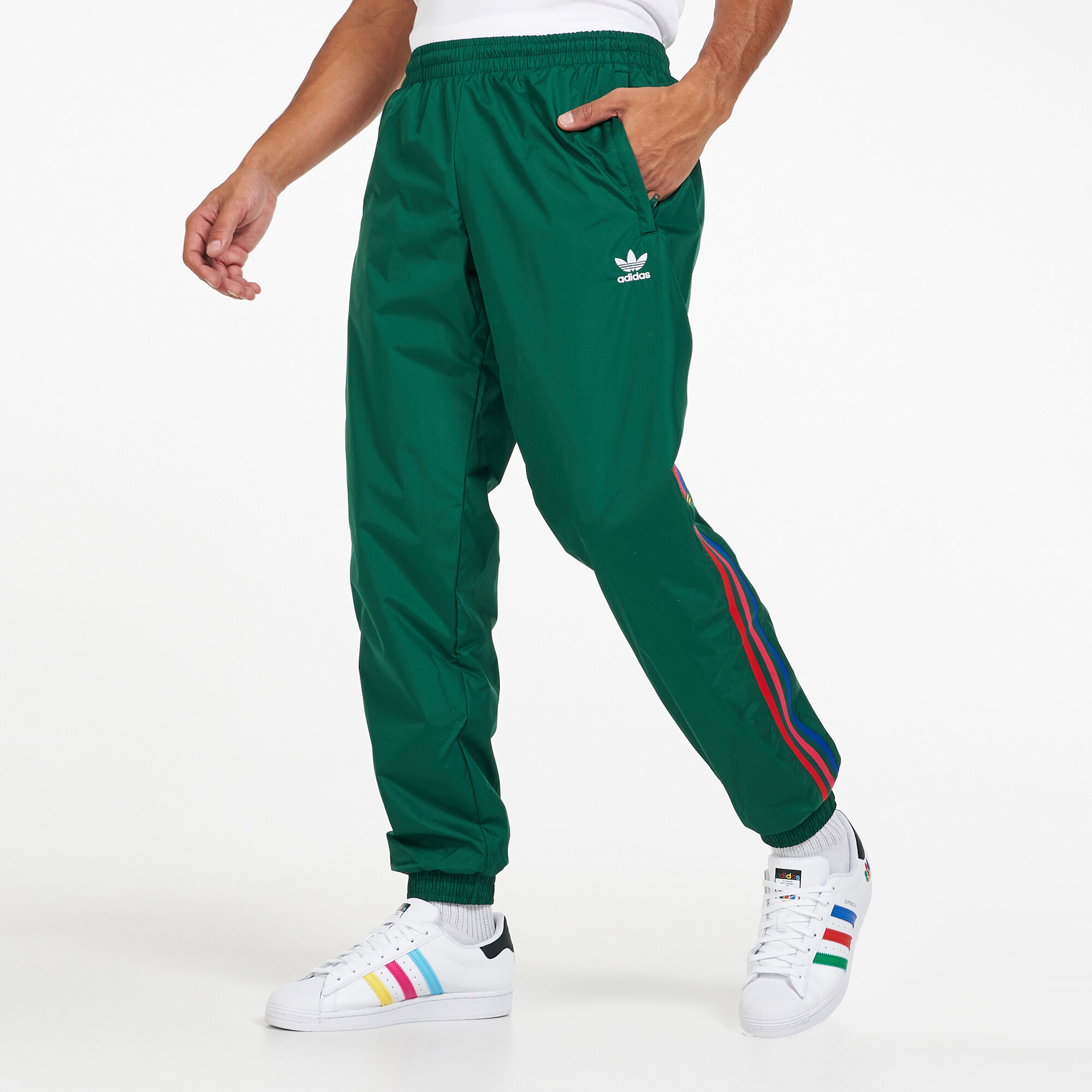 Men s 3D Trefoil 3 Stripe Track Pants