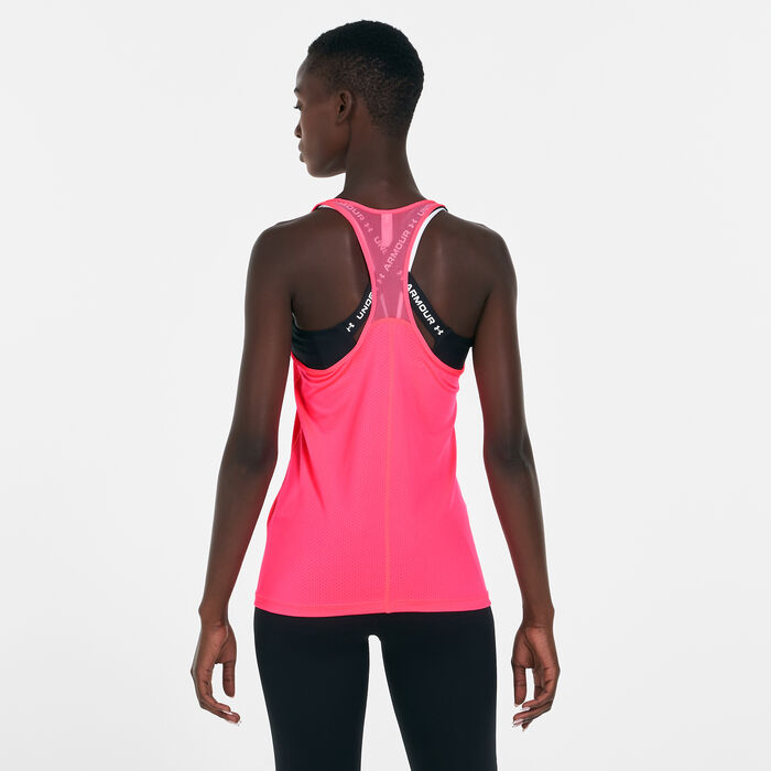 Under Armour Women's HeatGear® Armour Racer Training Tank Top Pink Under Armour Women's HeatGear® Armour Racer Training Tank Top Pink image number 1