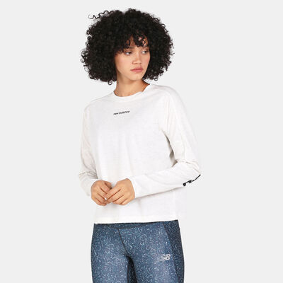 New Balance Women's Relentless Long Sleeve T-Shirt Grey