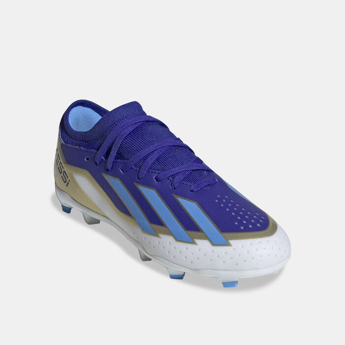adidas Kids' X Crazyfast Messi League Firm Ground Football Shoes Blue adidas Kids' X Crazyfast Messi League Firm Ground Football Shoes Blue image number 1
