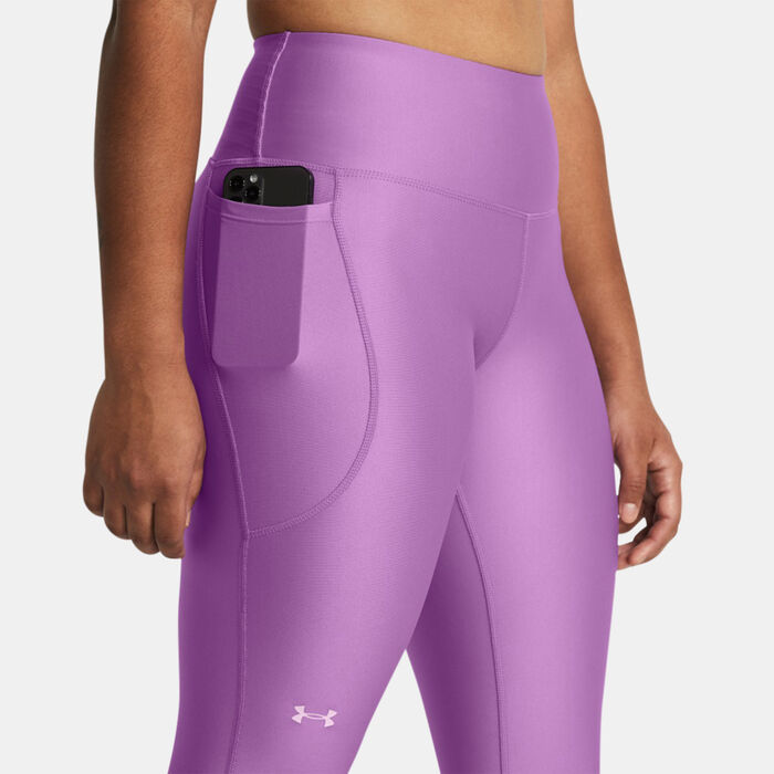 Under Armour Women's HeatGear® No-Slip Training Leggings Purple Under Armour Women's HeatGear® No-Slip Training Leggings Purple image number 3