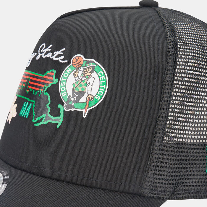 New Era Men's NBA Boston Celtics Logo Trucker Cap Black image number 2