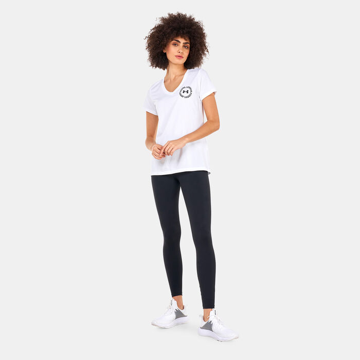 Under Armour Women's UA Tech™ Crest T-Shirt White Under Armour Women's UA Tech™ Crest T-Shirt White image number 2