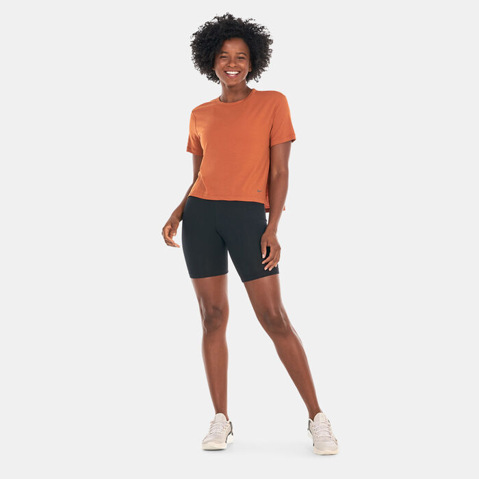 Nike Women's Yoga Dri-FIT Training Top Orange Nike Women's Yoga Dri-FIT Training Top Orange image number 2