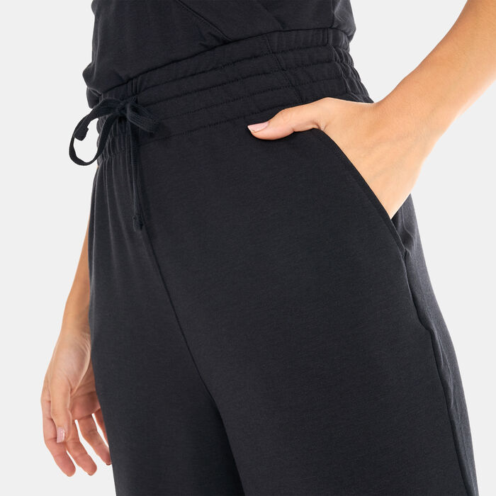 Nike Women's Yoga Dri-FIT French Terry Jumpsuit Black Nike Women's Yoga Dri-FIT French Terry Jumpsuit Black image number 2