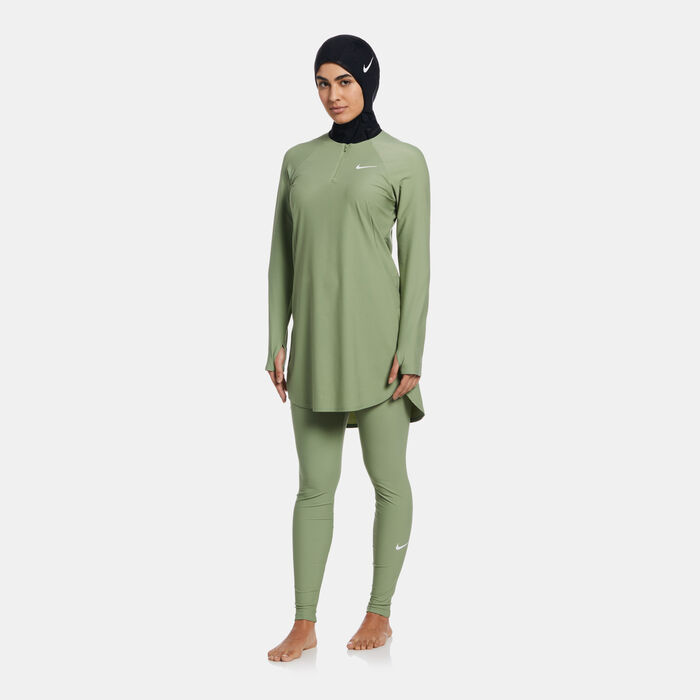 Nike Swim Women's Slim Fit Swimming Leggings Green Nike Swim Women's Slim Fit Swimming Leggings Green image number 2