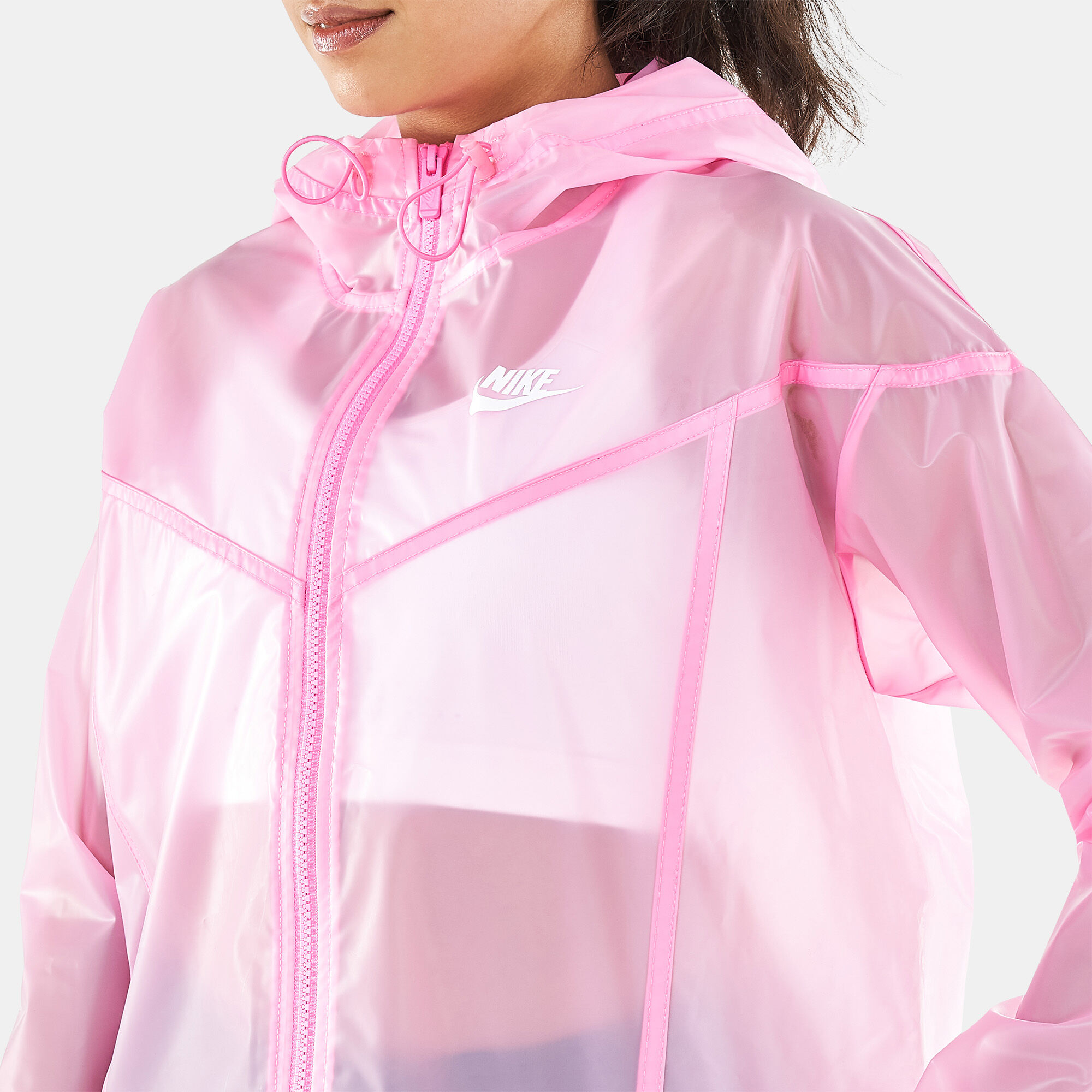 Nike transparent windbreaker online