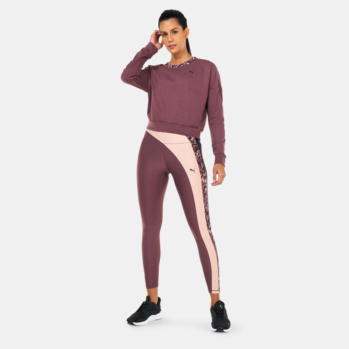 PUMA Women's Safari Glam Training Sweatshirt Brown PUMA Women's Safari Glam Training Sweatshirt Brown image number 2