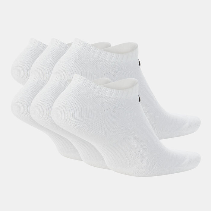 Nike Men's Everyday Cushioned Training No-Show Socks (6 Pairs) White Nike Men's Everyday Cushioned Training No-Show Socks (6 Pairs) White image number 1