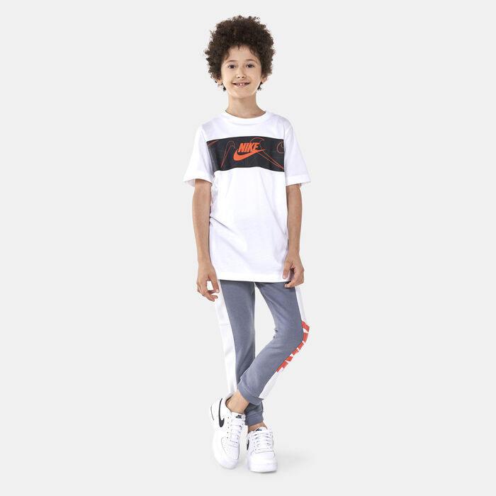 Nike Kids' Sportswear Futura Panel T-Shirt (Older Kids) White image number 2