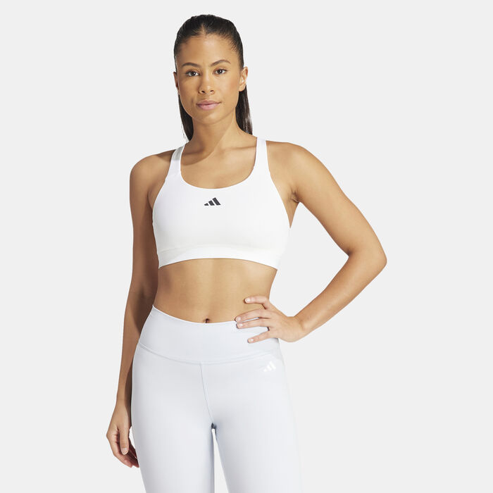 adidas Women's TLRDREACT High-Support Training Sports Bra White adidas Women's TLRDREACT High-Support Training Sports Bra White image number 0