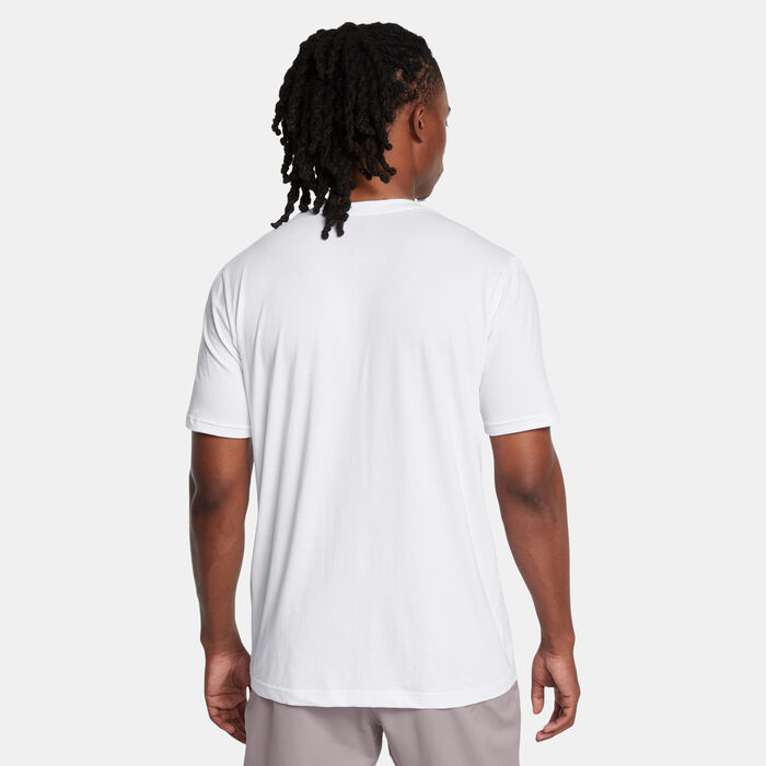 Under Armour Men's Sliced Wordmark T-Shirt White Under Armour Men's Sliced Wordmark T-Shirt White image number 1