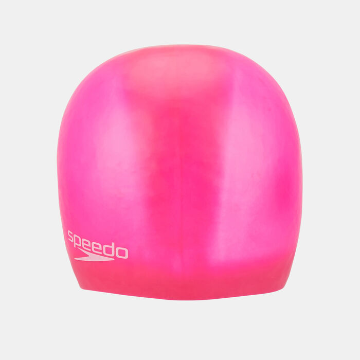 Speedo Kids' Moulded Silicone Swimming Cap Pink image number 1