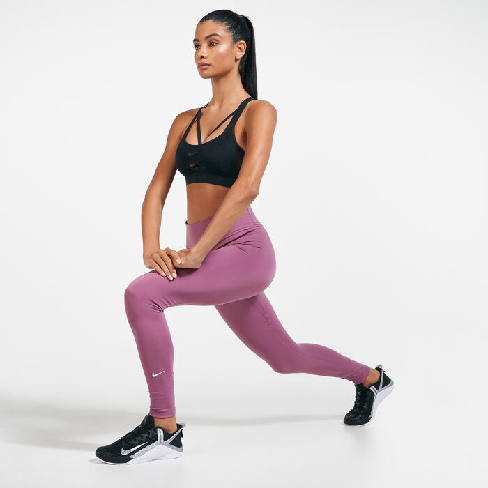 Nike Women's One Dri-FIT Training Leggings Pink Nike Women's One Dri-FIT Training Leggings Pink image number 2