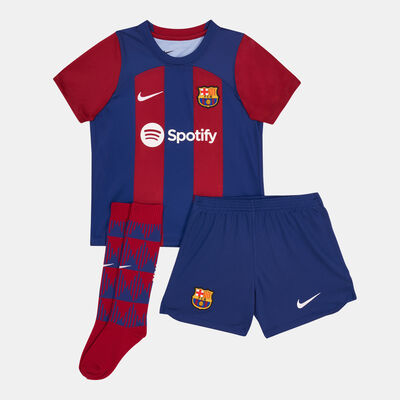 Nike Kids' F.C. Barcelona Dri-FIT 3-Piece Football Home Kit (Younger Kids) Blue