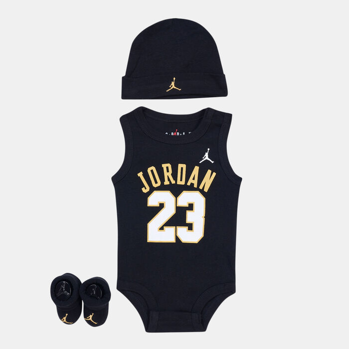Jordan Kids' Air 23 Bodysuit (Baby and Toddler) Black Jordan Kids' Air 23 Bodysuit (Baby and Toddler) Black image number 0