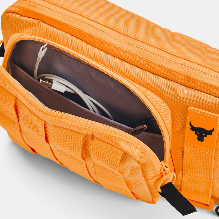Under Armour Men's Project Rock Waist Bag Orange image number 3