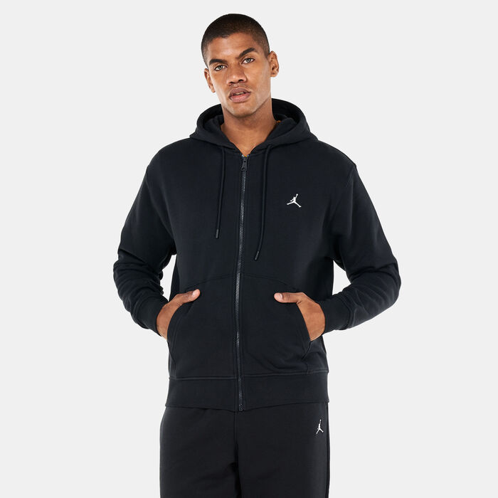 Jordan Men's Brooklyn Fleece Full-Zip Hoodie Black Jordan Men's Brooklyn Fleece Full-Zip Hoodie Black image number 0