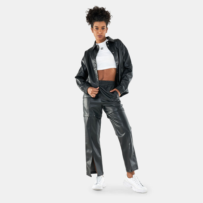 adidas Originals Women's Always Original Faux Leather Track Jacket Black image number 2