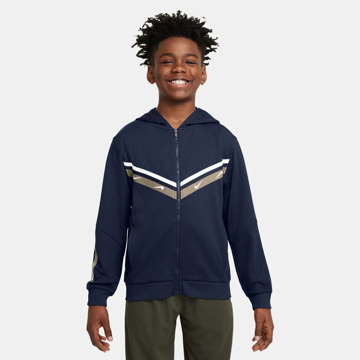 Nike Kids' Sportswear Club+ Full-Zip Hoodie (Older Kids) Blue Nike Kids' Sportswear Club+ Full-Zip Hoodie (Older Kids) Blue image number 0