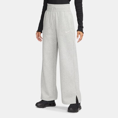 Nike Women's Sportswear Phoenix Fleece Wide-Leg Sweatpants Grey
