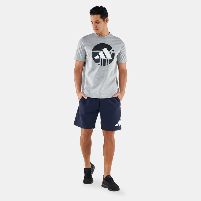 adidas Men's Future Icons Three Bar Shorts Blue adidas Men's Future Icons Three Bar Shorts Blue image number 2