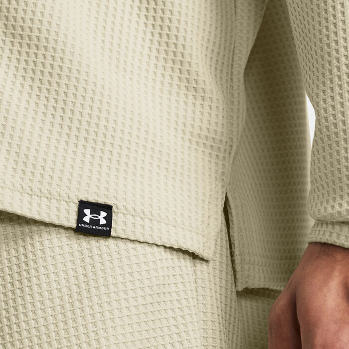 Under Armour Men's Rival Waffle Hoodie White Under Armour Men's Rival Waffle Hoodie White image number 2