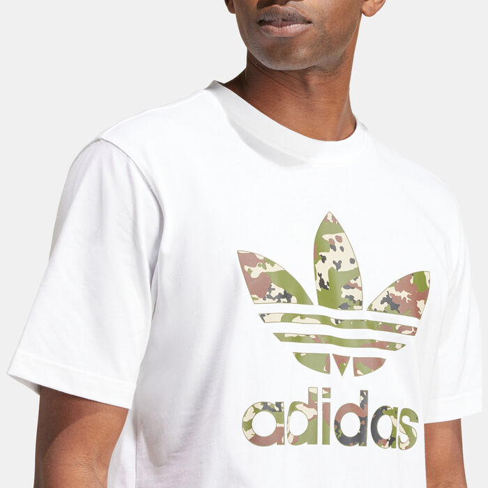 adidas Originals Men's Camo Trefoil T-Shirt White image number 3